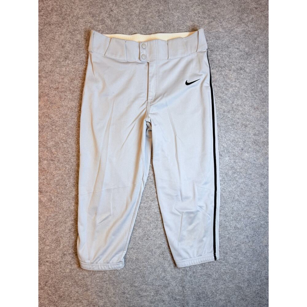 Nike Team Engineered Softball Capri Pants Size S Gray Baseball Sports